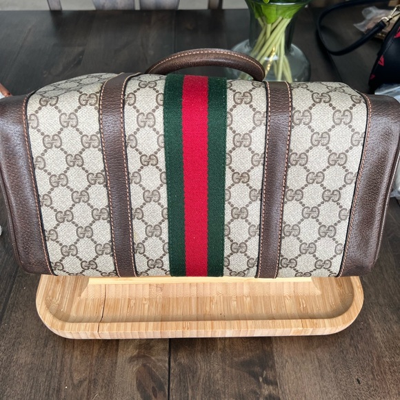 🔥Gucci Supreme Sherry Line Web Monogram Boston Bag w/ COA - Picture 8 of 13